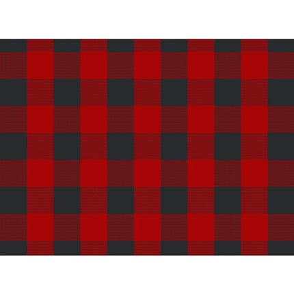 Rosolly Checked Cotton Place Mats Sets (Red &amp; Black)
