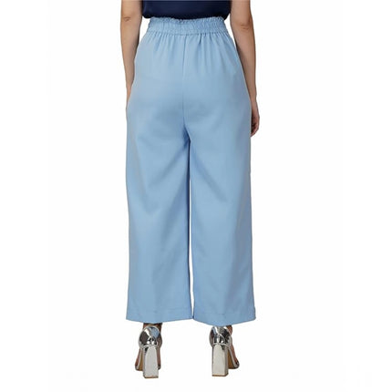 Rosolly Women's Casual Cotton Solid Pants (Sky Blue)