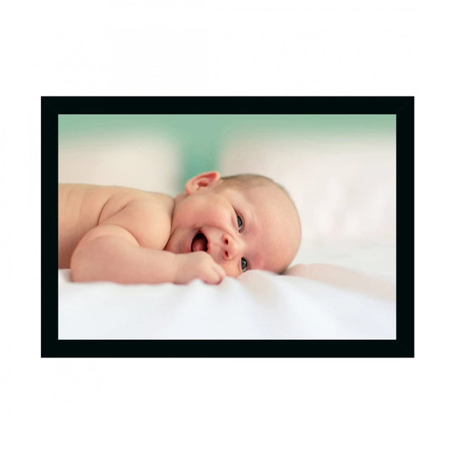Rosolly Baby Photo Painting with Synthetic Photo Frame (Multicolor)