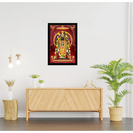 Rosolly Ayodhya ram lalla Painting with Synthetic Photo Frame (Multicolor)