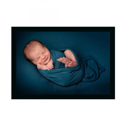 Rosolly Baby Photo Painting with Synthetic Photo Frame (Multicolor)