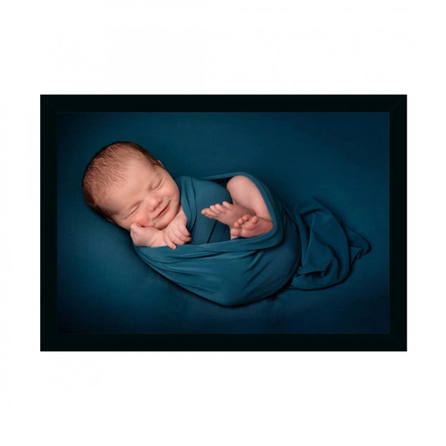 Rosolly Baby Photo Painting with Synthetic Photo Frame (Multicolor)