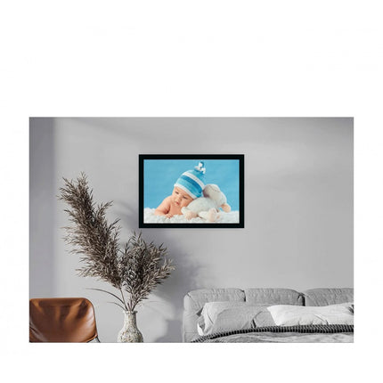 Rosolly Baby Photo Painting with Synthetic Photo Frame (Multicolor)