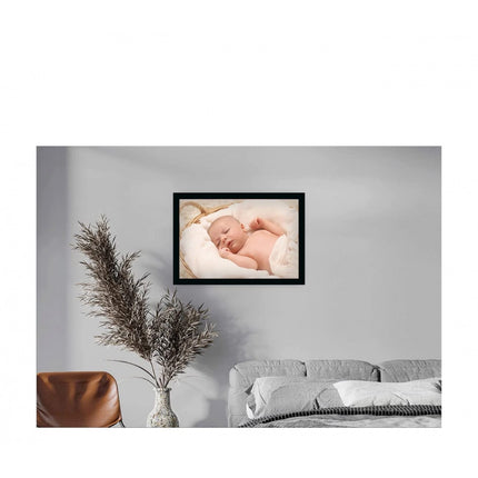 Rosolly Baby Photo Painting with Synthetic Photo Frame (Multicolor)
