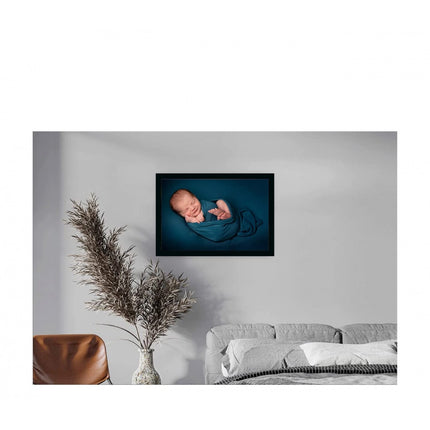 Rosolly Baby Photo Painting with Synthetic Photo Frame (Multicolor)