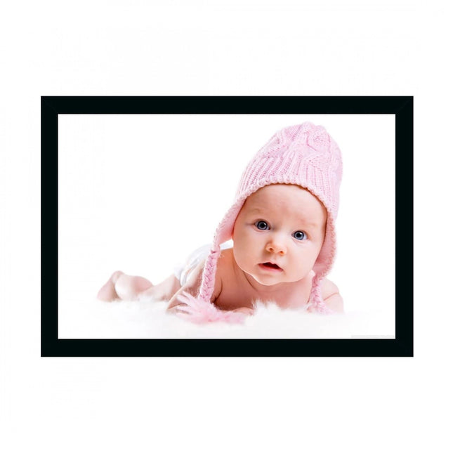 Rosolly Baby Photo Painting with Synthetic Photo Frame (Multicolor)