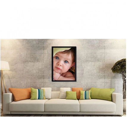 Rosolly Baby Photo Painting with Synthetic Photo Frame (Multicolor)