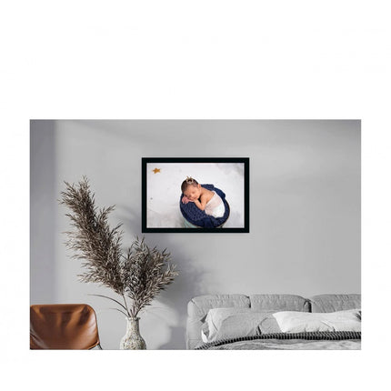 Rosolly Baby Photo Painting with Synthetic Photo Frame (Multicolor)