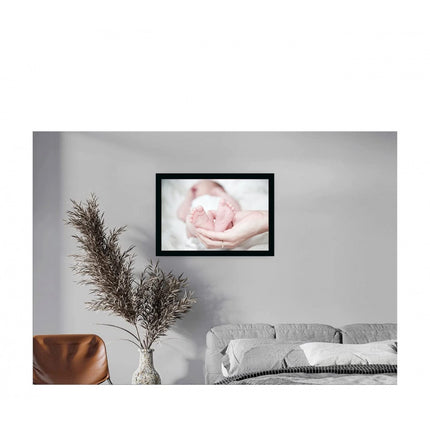 Rosolly Baby Photo Painting with Synthetic Photo Frame (Multicolor)