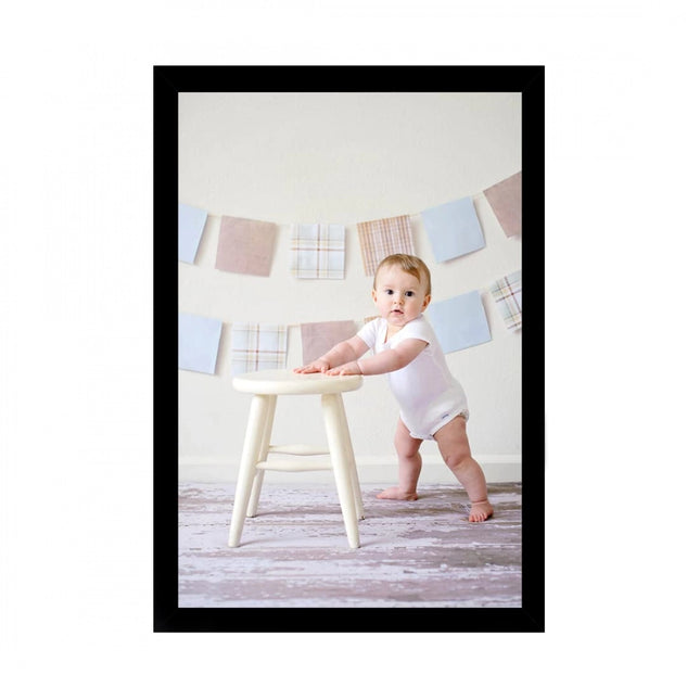 Rosolly Baby Photo Painting with Synthetic Photo Frame (Multicolor)