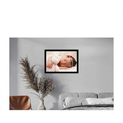 Rosolly Baby Photo Painting with Synthetic Photo Frame (Multicolor)