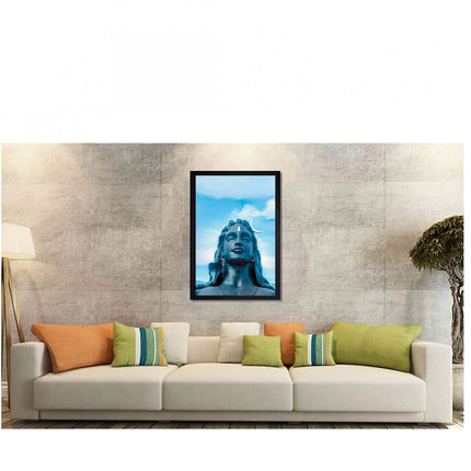 Rosolly Adiyogi Mahakal Painting with Synthetic Photo Frame (Multicolor)