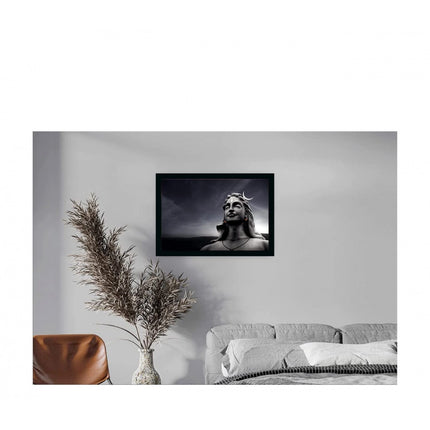 Rosolly Adiyogi Mahakal Painting with Synthetic Photo Frame (Multicolor)
