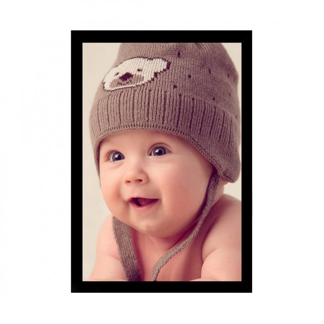 Rosolly Baby Photo Painting with Synthetic Photo Frame (Multicolor)