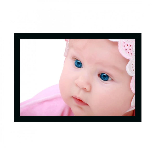 Rosolly Baby Photo Painting with Synthetic Photo Frame (Multicolor)