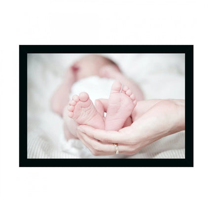 Rosolly Baby Photo Painting with Synthetic Photo Frame (Multicolor)