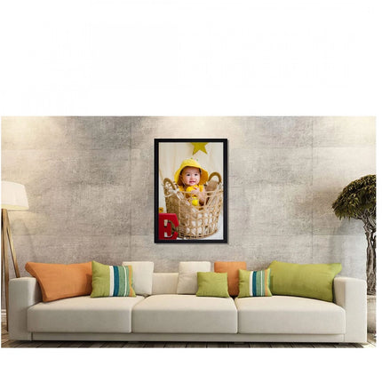 Rosolly Baby Photo Painting with Synthetic Photo Frame (Multicolor)
