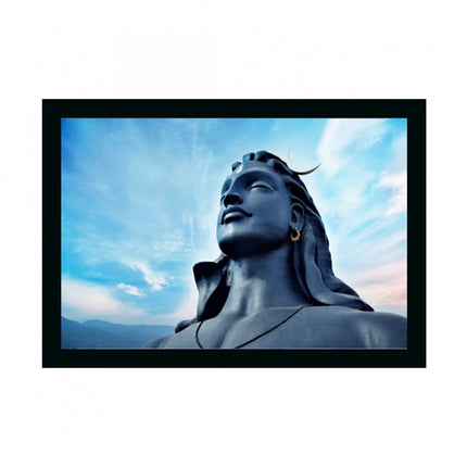 Rosolly Adiyogi Mahakal Painting with Synthetic Photo Frame (Multicolor)