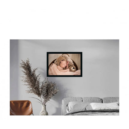 Rosolly Baby Photo Painting with Synthetic Photo Frame (Multicolor)
