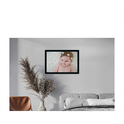Rosolly Baby Photo Painting with Synthetic Photo Frame (Multicolor)
