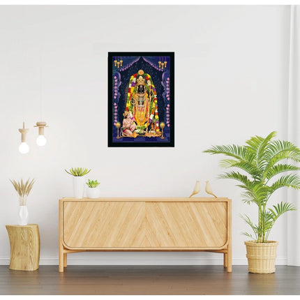 Rosolly yodhya ram lalla Painting with Synthetic Photo Frame (Multicolor)