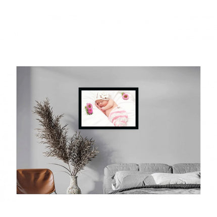 Rosolly Baby Photo Painting with Synthetic Photo Frame (Multicolor)
