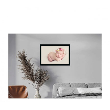 Rosolly Baby Photo Painting with Synthetic Photo Frame (Multicolor)