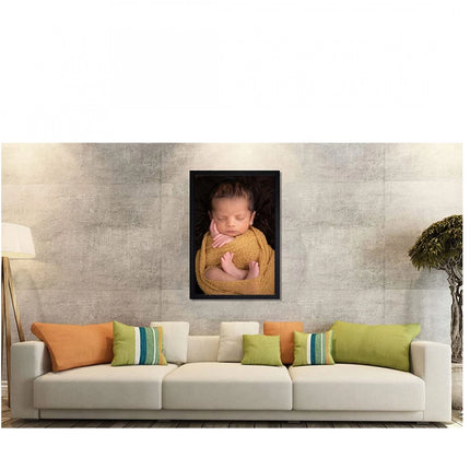 Rosolly Baby Photo Painting with Synthetic Photo Frame (Multicolor)