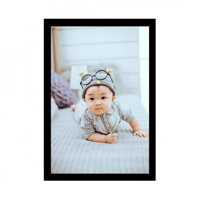Rosolly Baby Photo Painting with Synthetic Photo Frame (Multicolor)
