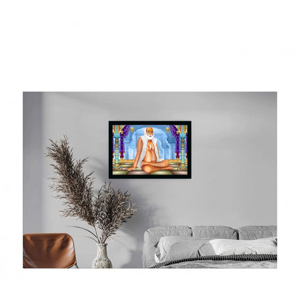 Rosolly Bapasitaram Painting with Synthetic Photo Frame (Multicolor)