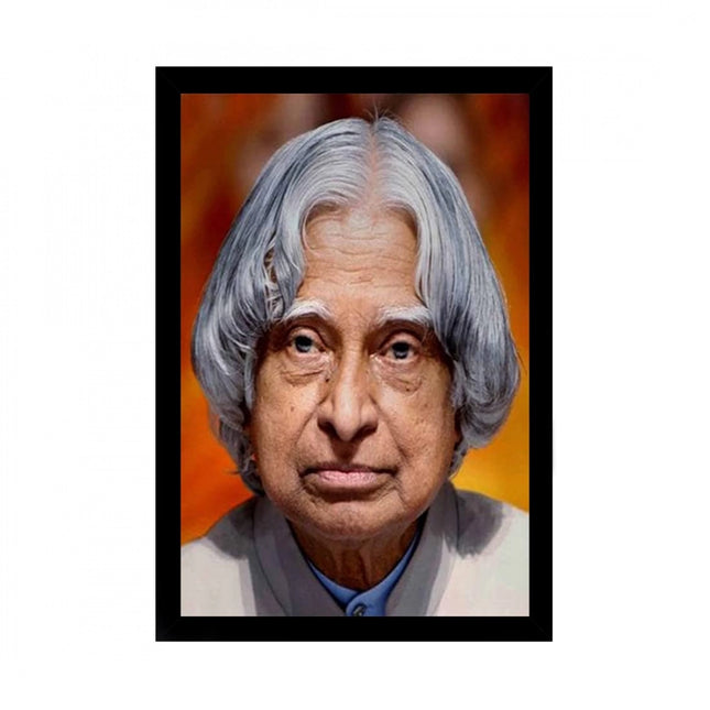 Rosolly A P J Abdul Kalam Painting with Synthetic Photo Frame (Multicolor)