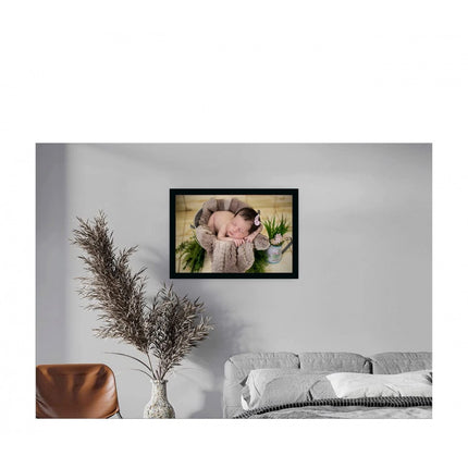 Rosolly Baby Photo Painting with Synthetic Photo Frame (Multicolor)