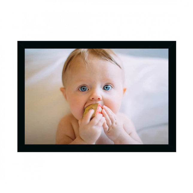 Rosolly Baby Photo Painting with Synthetic Photo Frame (Multicolor)