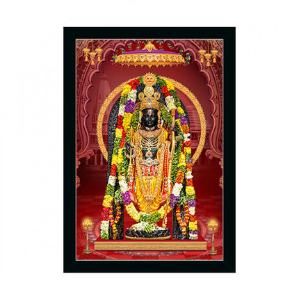 Rosolly Ayodhya ram lalla Painting with Synthetic Photo Frame (Multicolor)