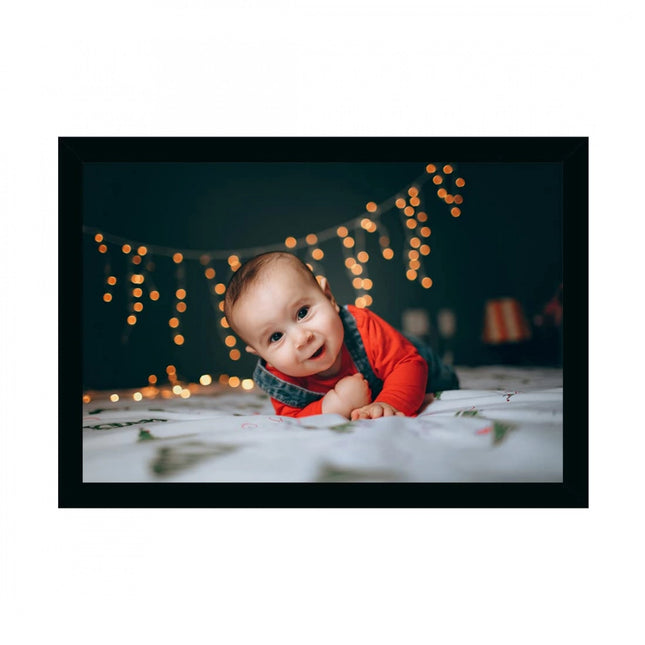 Rosolly Baby Photo Painting with Synthetic Photo Frame (Multicolor)