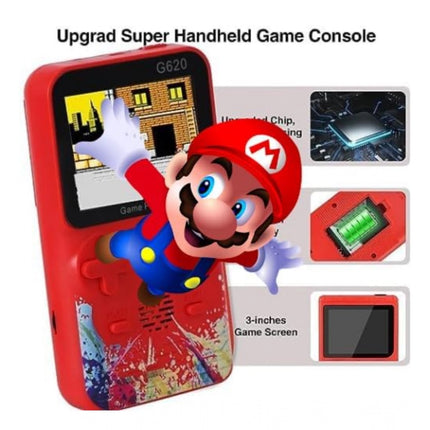 Rosolly Plastic Video Game For Kids Console 500 In1 Classic Games (Red)