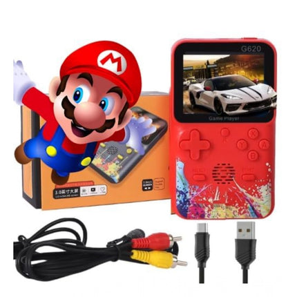 Rosolly Plastic Video Game For Kids Console 500 In1 Classic Games (Red)