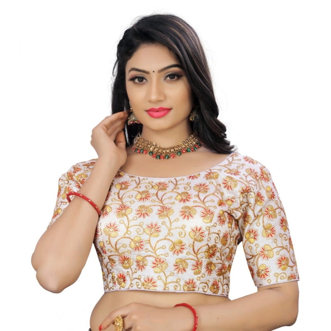 Rosolly Women's Phantom Cording Readymade Blouse (White, Size: Free Size)