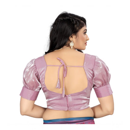 Rosolly Women's Organza Plain Readymade Blouse (Baby Pink, Size: Free Size)