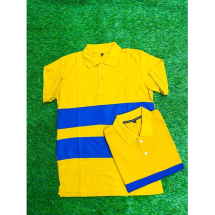Rosolly Men'sÂ Casual Short Sleeves Cotton Polo Neck T-shirt (Mustard)