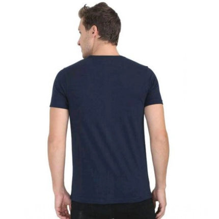 Rosolly Men'sÂ Casual Short Sleeves Cotton Round Neck T-shirt (Navy blue)
