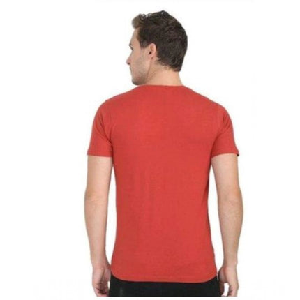 Rosolly Men'sÂ Casual Short Sleeves Cotton Round Neck T-shirt (Red)