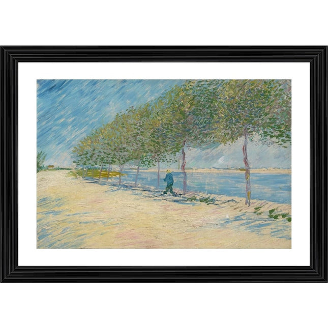 Rosolly By the Seine 1887 Painting With Wood Photo Frame (Multicolor)