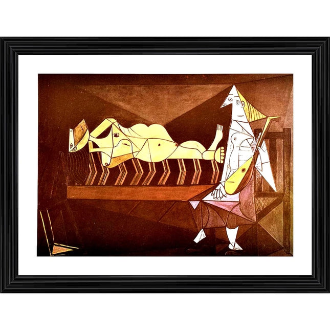 Rosolly Aubade 1942 Painting With Wood Photo Frame (Multicolor)