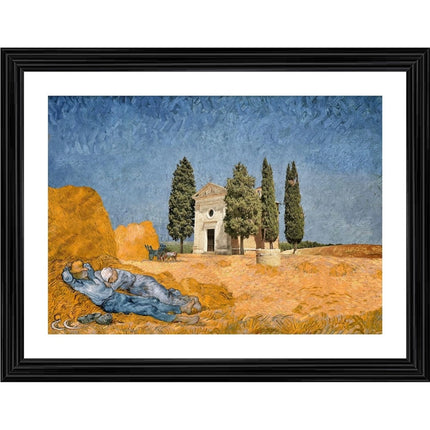 Rosolly Chapel Vitaleta and a Couple 1884 Painting With Wood Photo Frame (Multicolor)