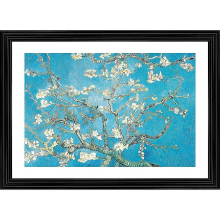 Rosolly Almond Blossom 1890 Painting With Wood Photo Frame (Multicolor)