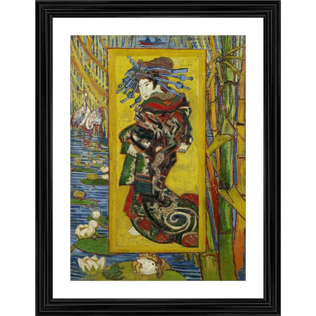 Rosolly Courtesan after Eisen 1887 Painting With Wood Photo Frame (Multicolor)