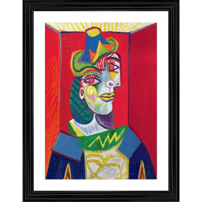 Rosolly Buste de Femme Bust of a Woman 1909 Painting With Wood Photo Frame (Multicolor)
