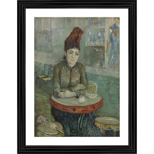 Rosolly Agostina Segatori in Le Tambourin 1887 Painting With Wood Photo Frame (Multicolor)