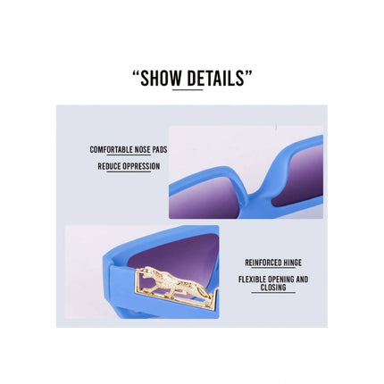 Rosolly Classic Unisex UV400 Protection Sunglasses (Blue)